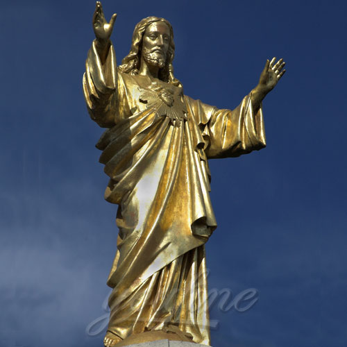 Buy Bronze Standing Sacred heart of Jesus Statues with Hands Opening