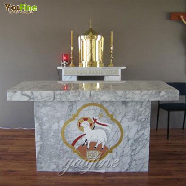 custom made life size white marble altar for sale