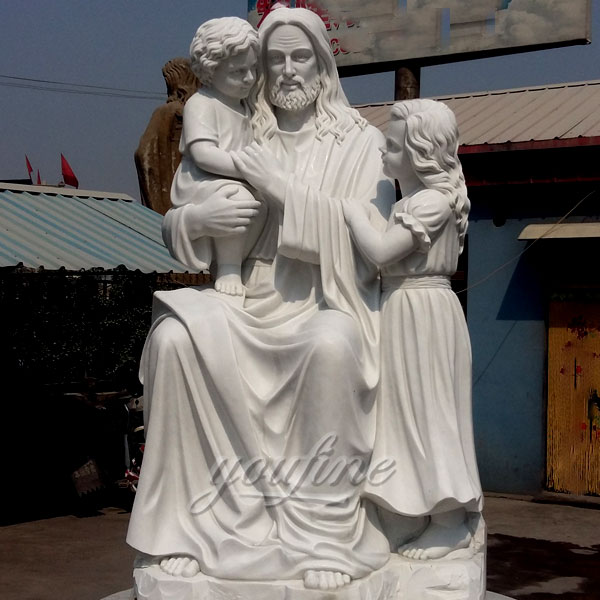 Religious catholic statues Jesus hold children for Costa Rica client