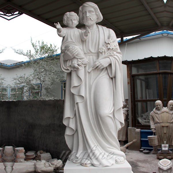 Large religious statues of St.Joseph with baby jesus for outdoor