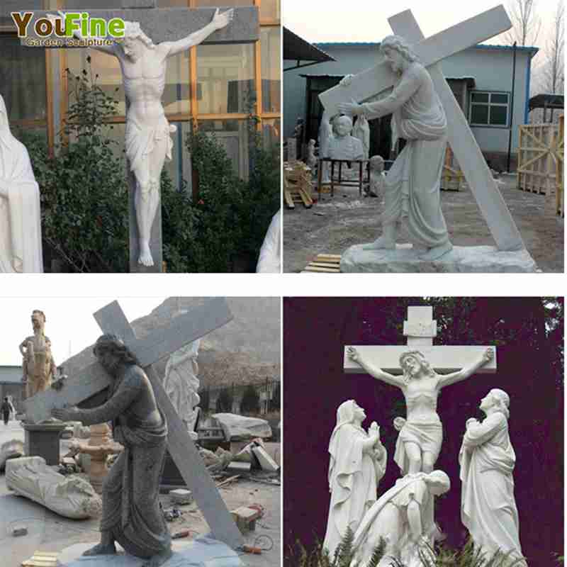 White Marble Sculpture of Jesus
