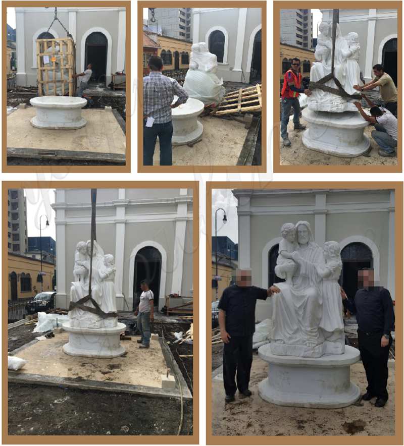 0 White Marble St Peter Statue for Garden Supplier