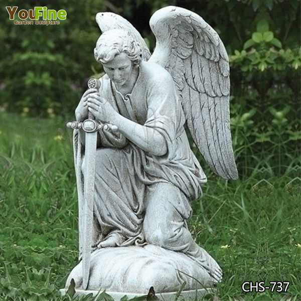 Lowest Price Famous Catholic Marble  Archangel Gabriel Statue for Church Decor CHS-737