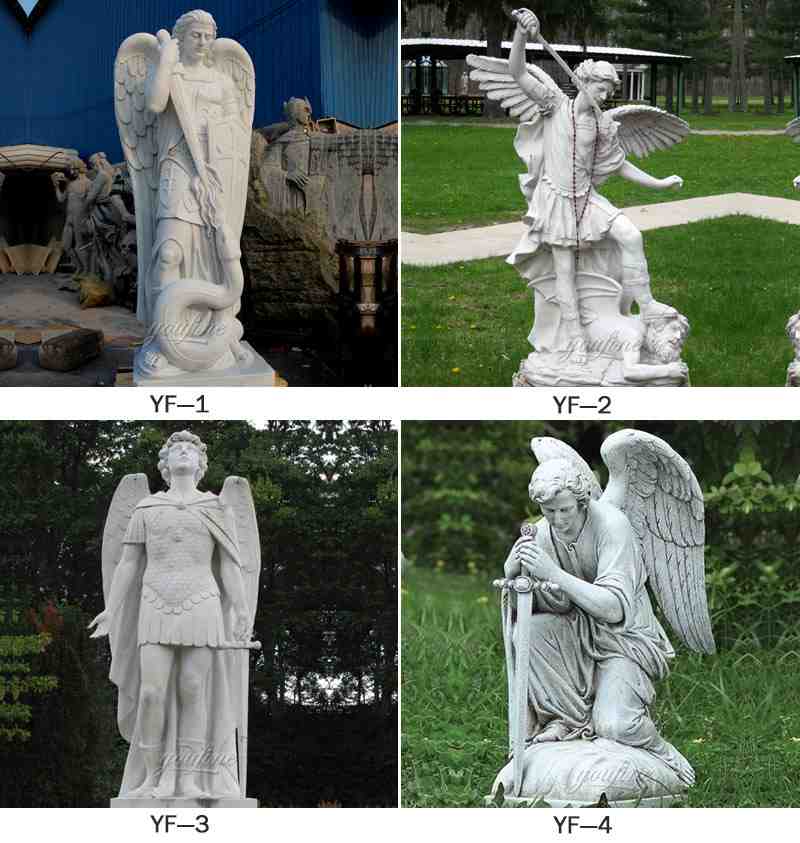 St. Michael Marble Sculpture