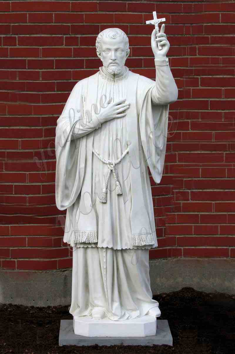 Life Size Marble Statue of St. Francis Xavier