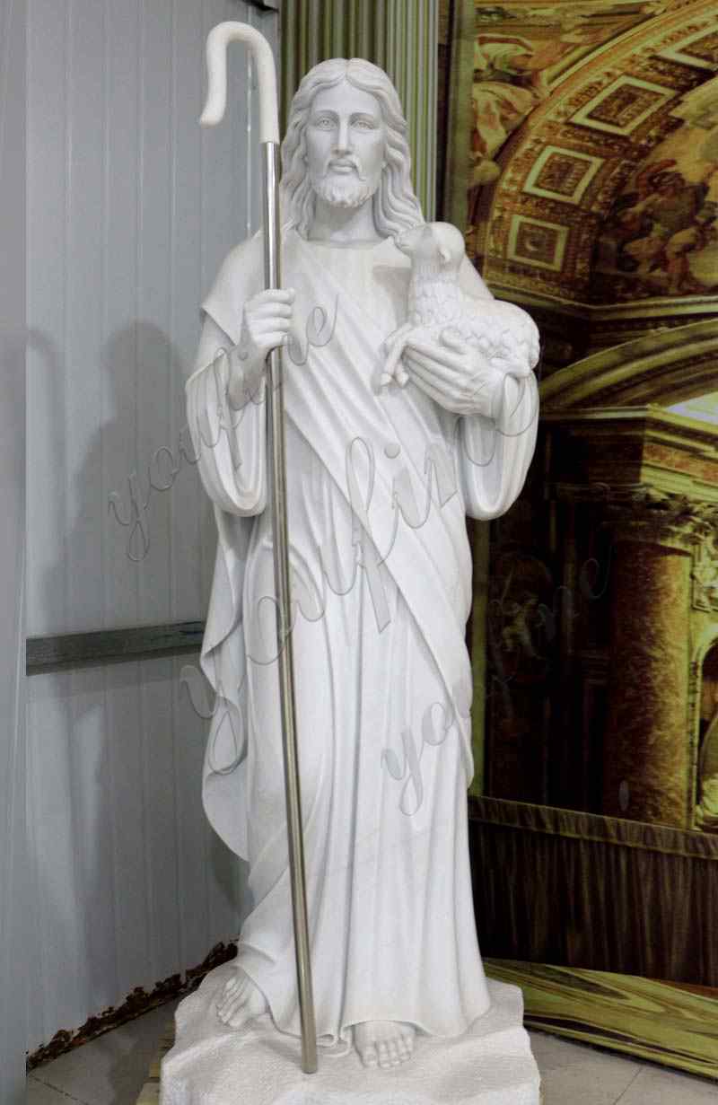 Marble Jesus with Lamb Stone StatueMarble Jesus with Lamb Stone Statue