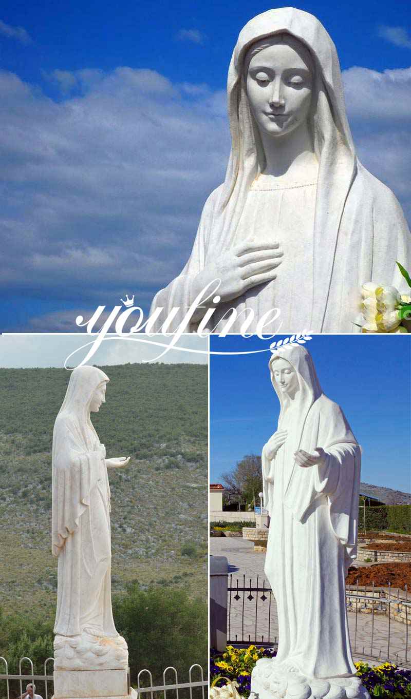 Life Size Marble Mary Statue Church Decoration for Sale CHS-090 (2)