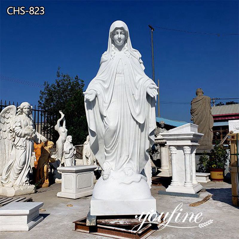 Life Size Marble Virgin Mary Statue Church Decoration for Sale CHS-823