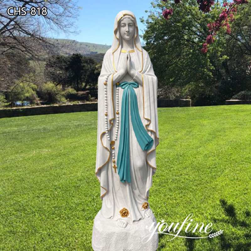 Marble Our Lady of Lourdes Statue Customized Church Decor for Sale CHS-818