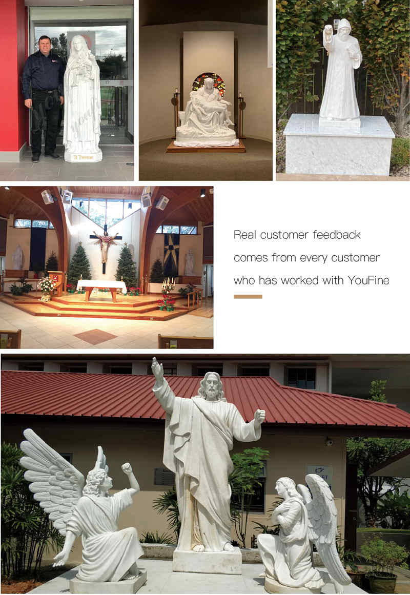 Life-size Religious Natural Marble Virgin Mary Statues for Church Wholesale
