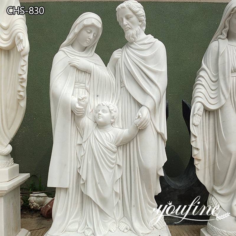 Life Size Outdoor Carved Marble Holy Family Design Catholic Church Decor Wholesale  CHS-830