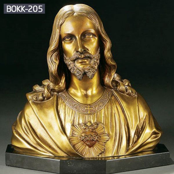 Bronze Sacred Heart Jesus Bust Catholic Church Decor factory supplier