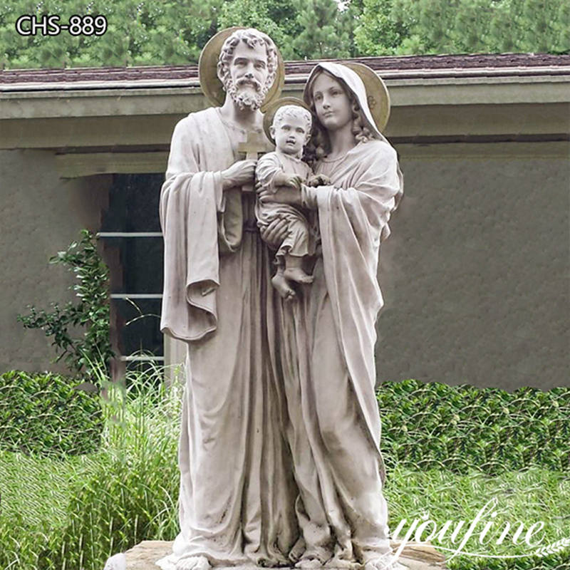 Hand Carved Marble Holy Family Statue for Home Supplier CHS-889