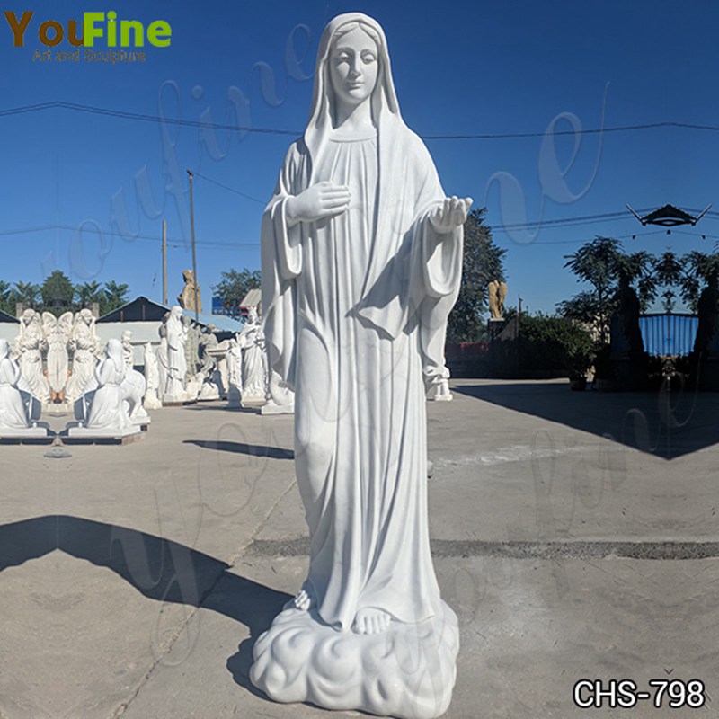 Hand Carved Marble Virgin Mary Statue Catholic Church Wholesale CHS-798