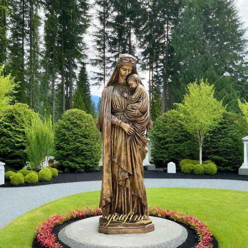 Statue of Mother Mary Holding Jesus