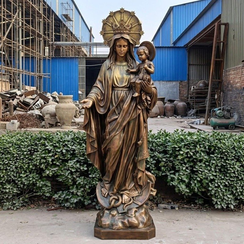 bronze Mary statue