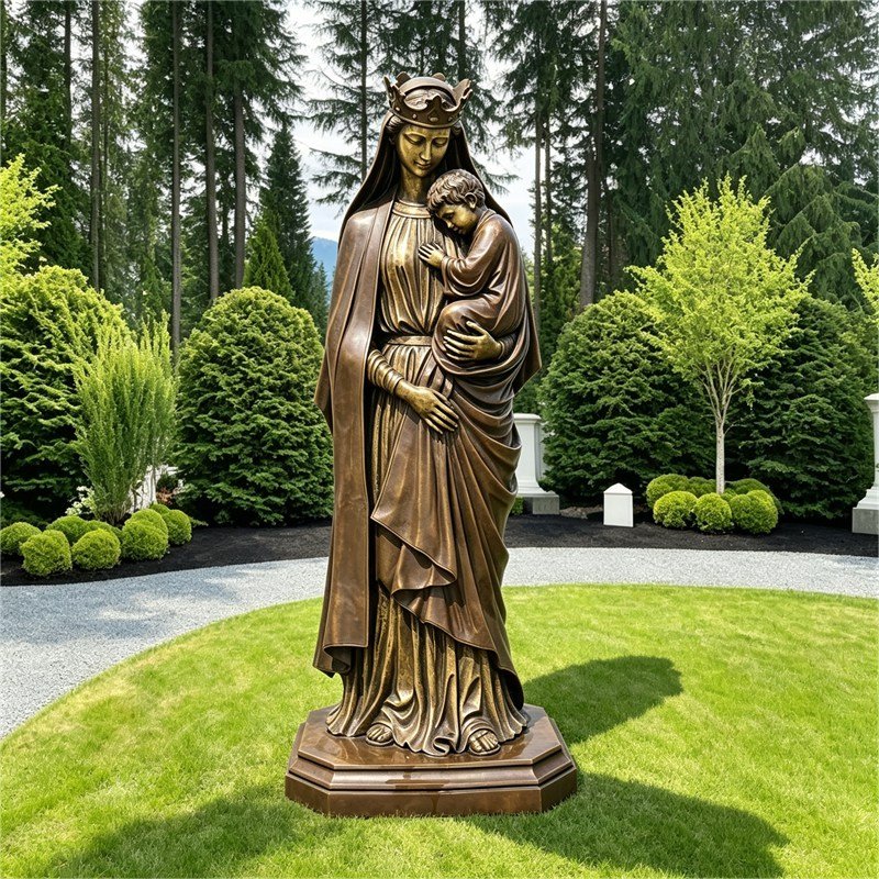 bronze Mary statue