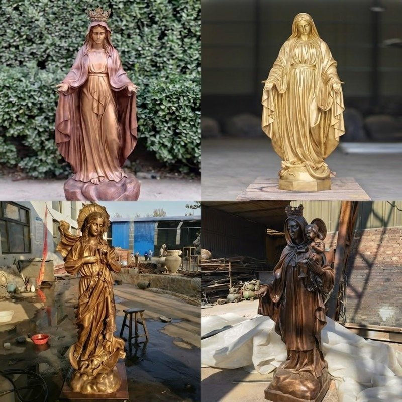 bronze Mary statue