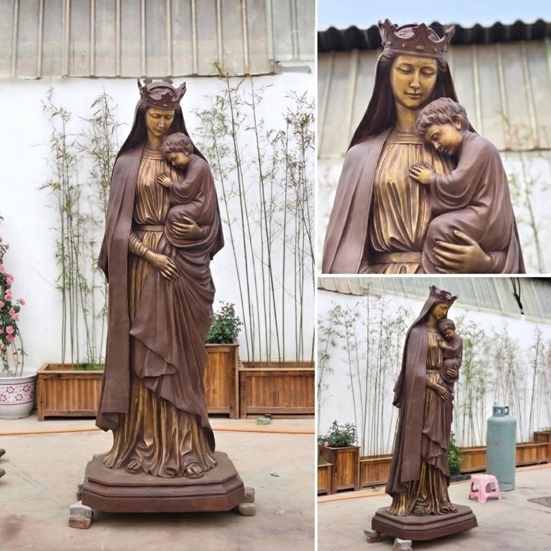 bronze Mary statue