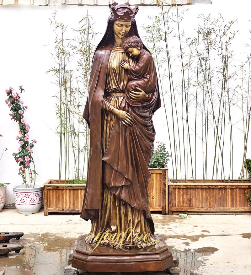 bronze mary with jesus