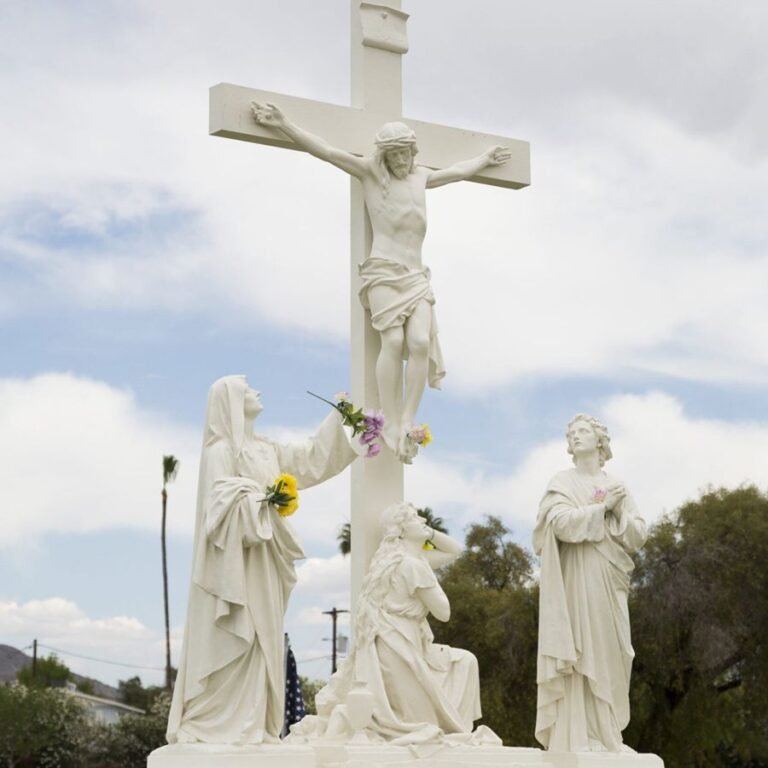 Jesus on the cross statue