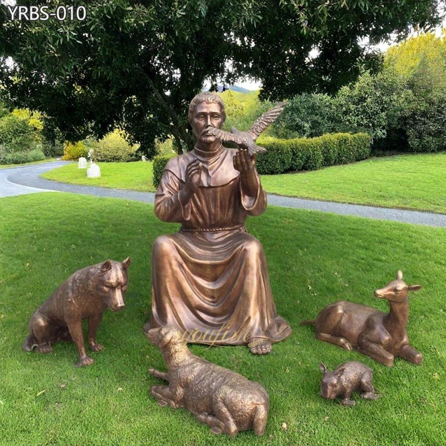 St Francis Preaching to Animals Statue for Garden for sale