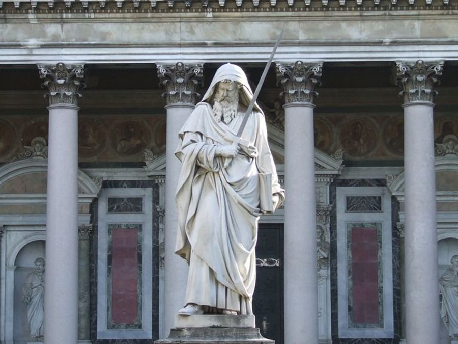 Saint Paul statue in St. Paul's Cathedral