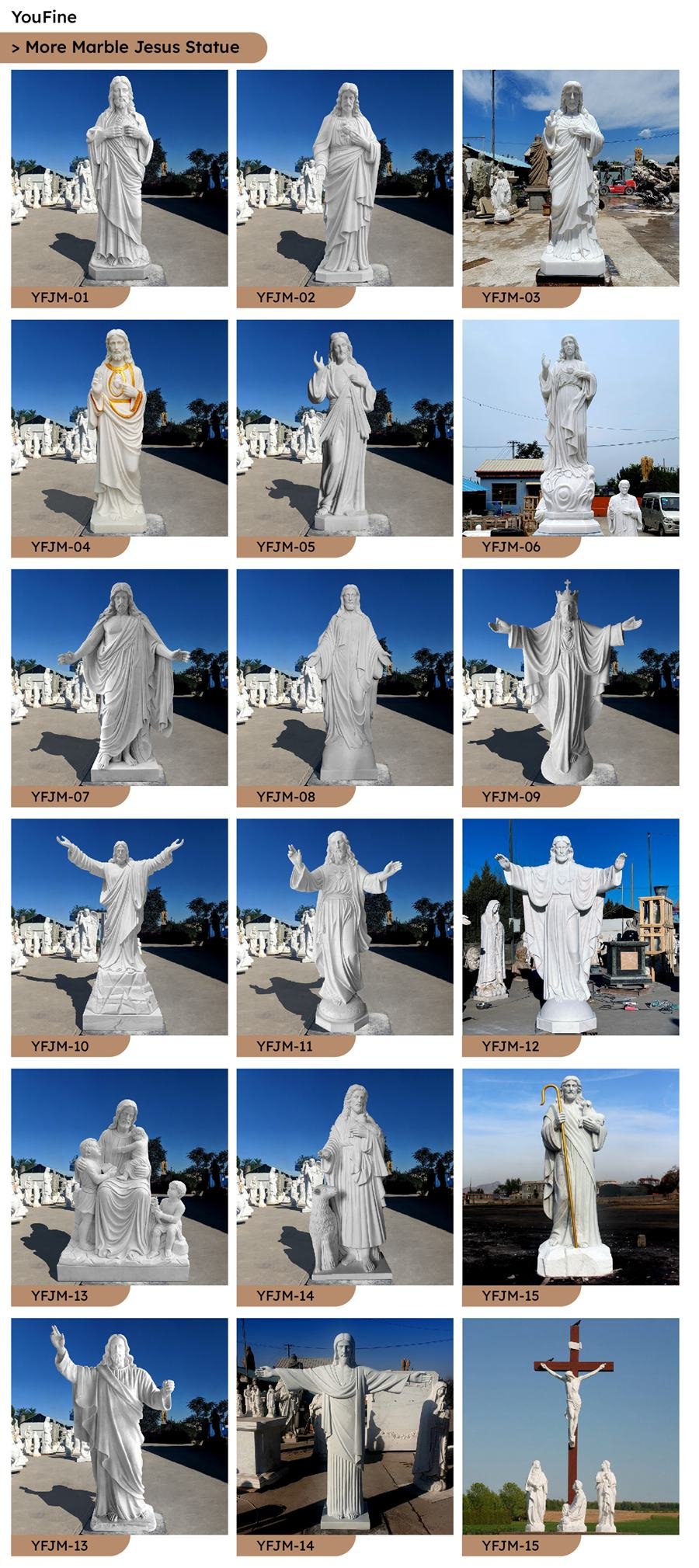 various marble jesus statue for sale