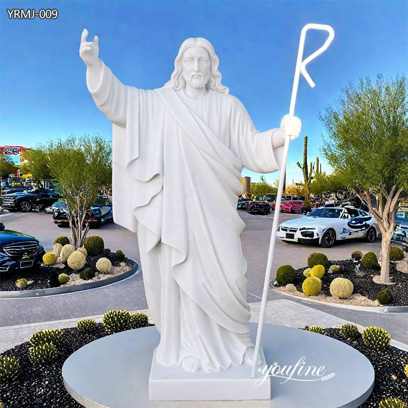 white Jesus Christ Holding A Stick