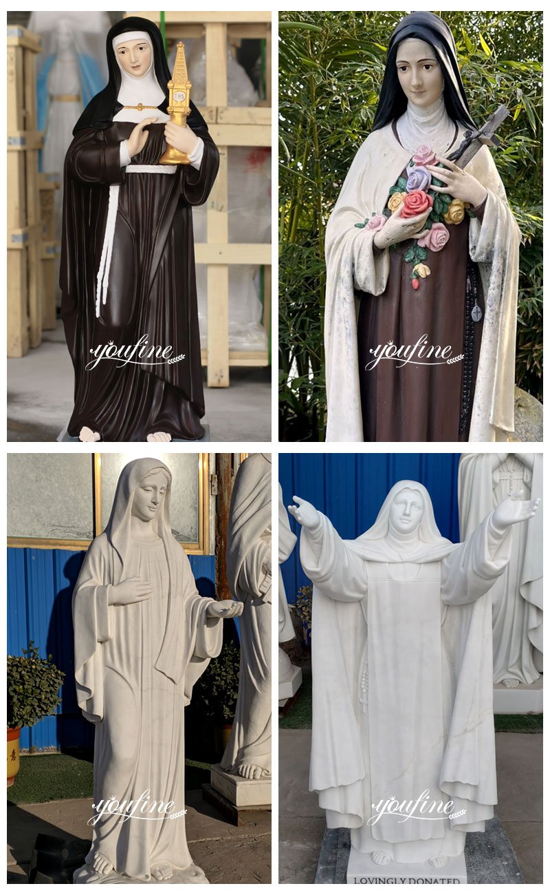 color nun statue