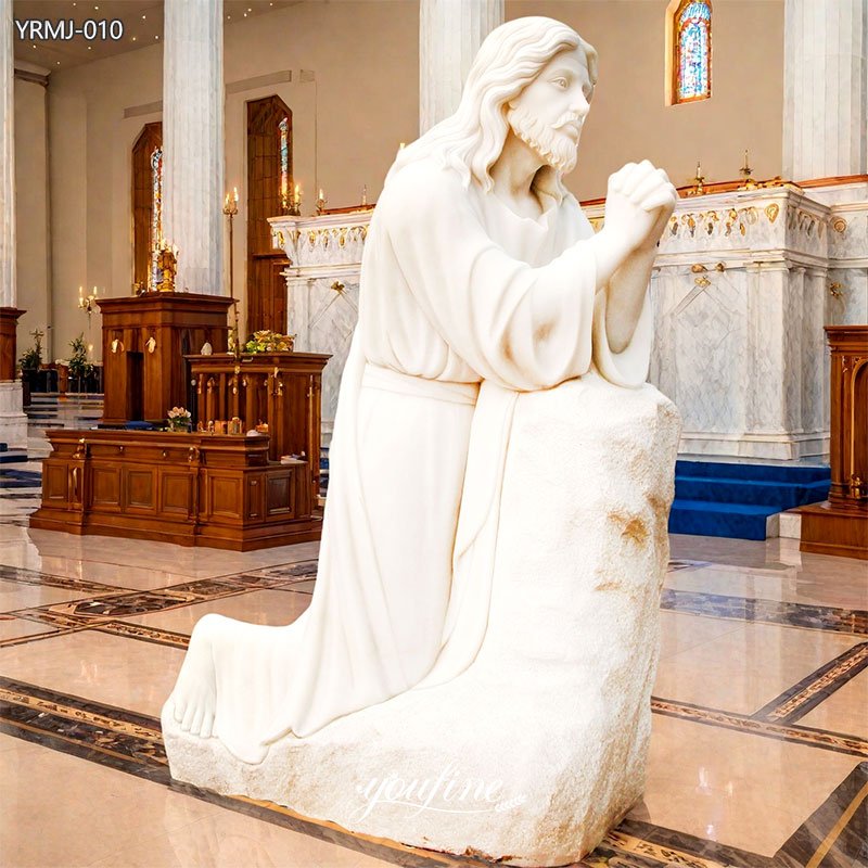large Kneeling Praying Jesus Statue