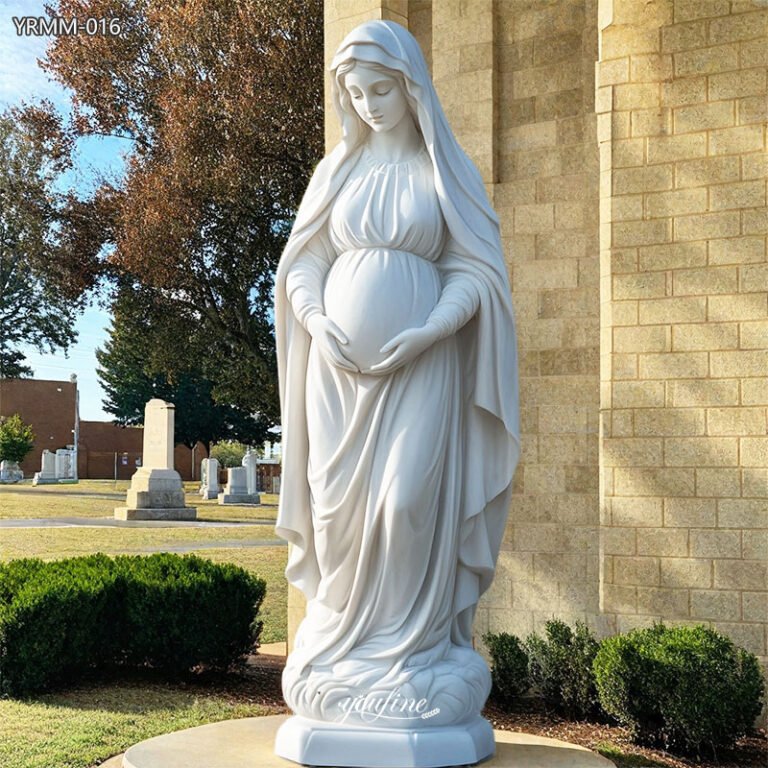 Life Size marble Pregnant Mary Statue