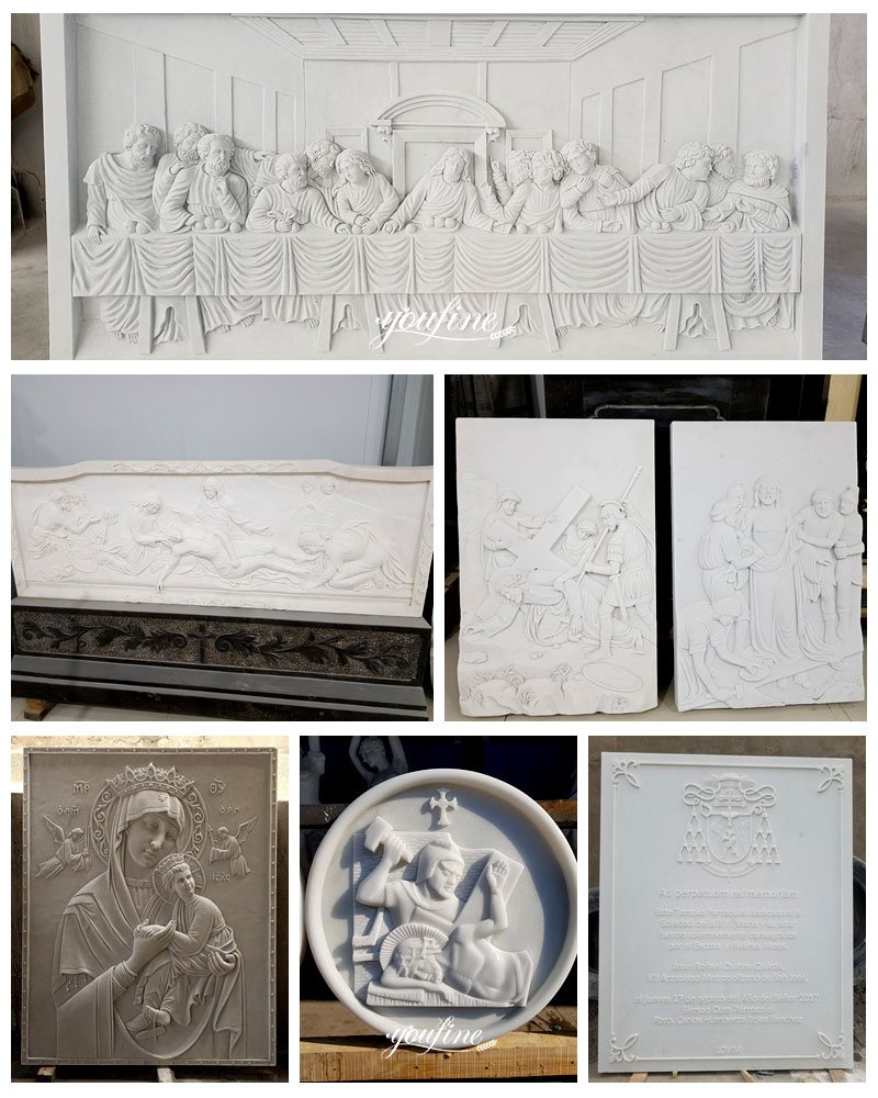 marble religious relief