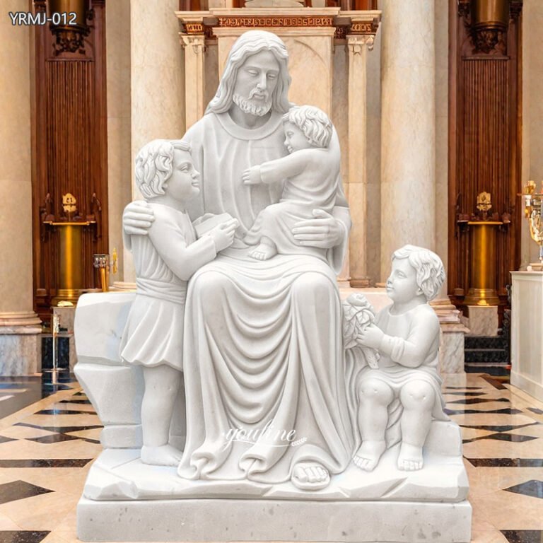 large Marble Jesus And Children