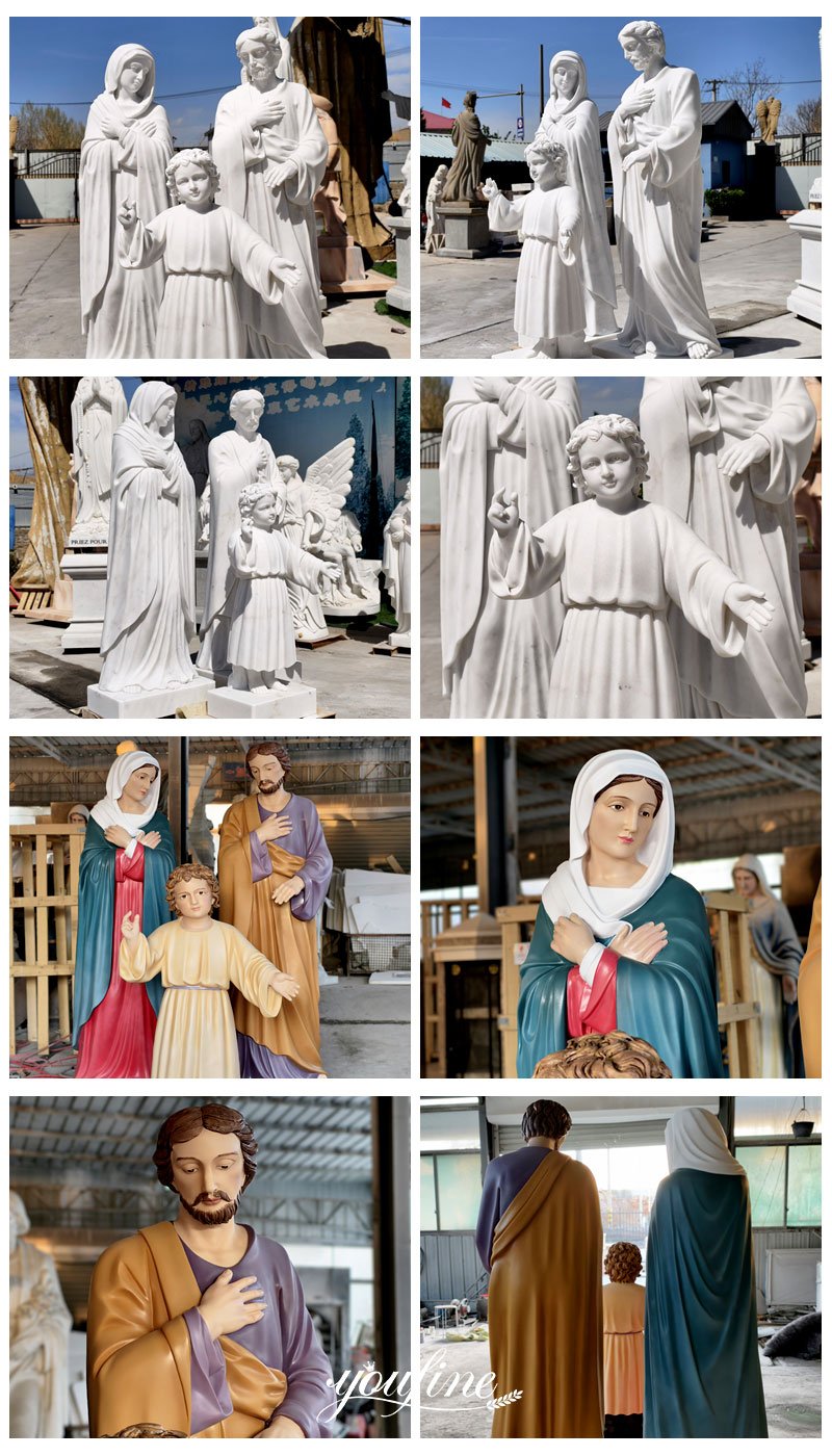 white Marble Mary Joseph And Jesus