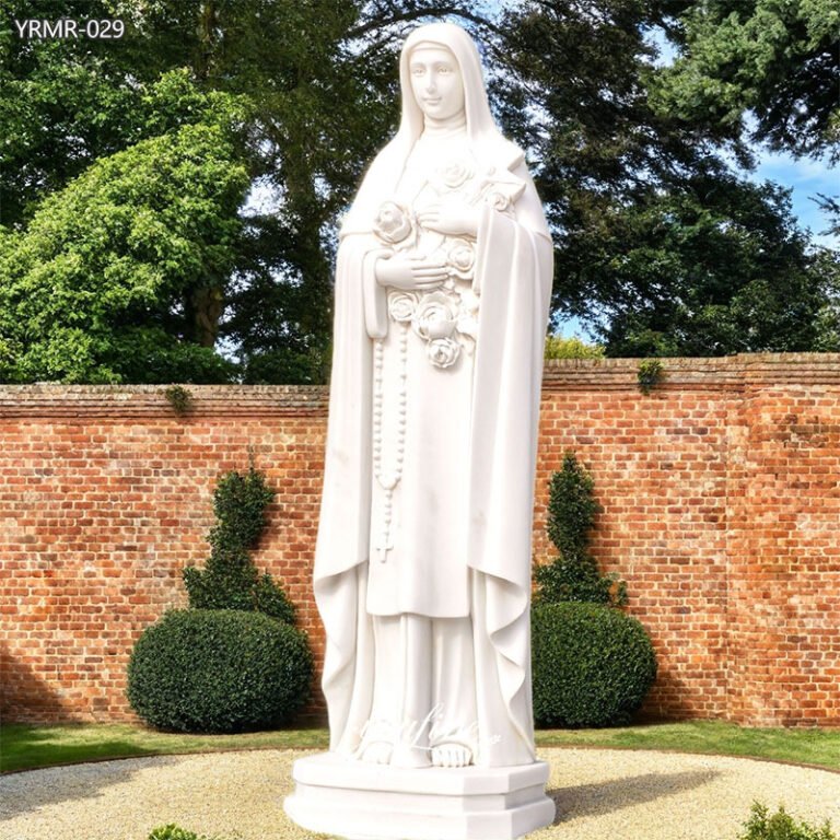 large Marble Statue of St Therese The Little Flower