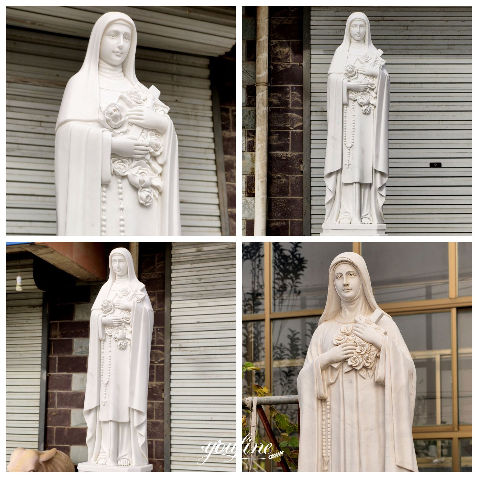 large Marble Statue of Therese The Little Flower