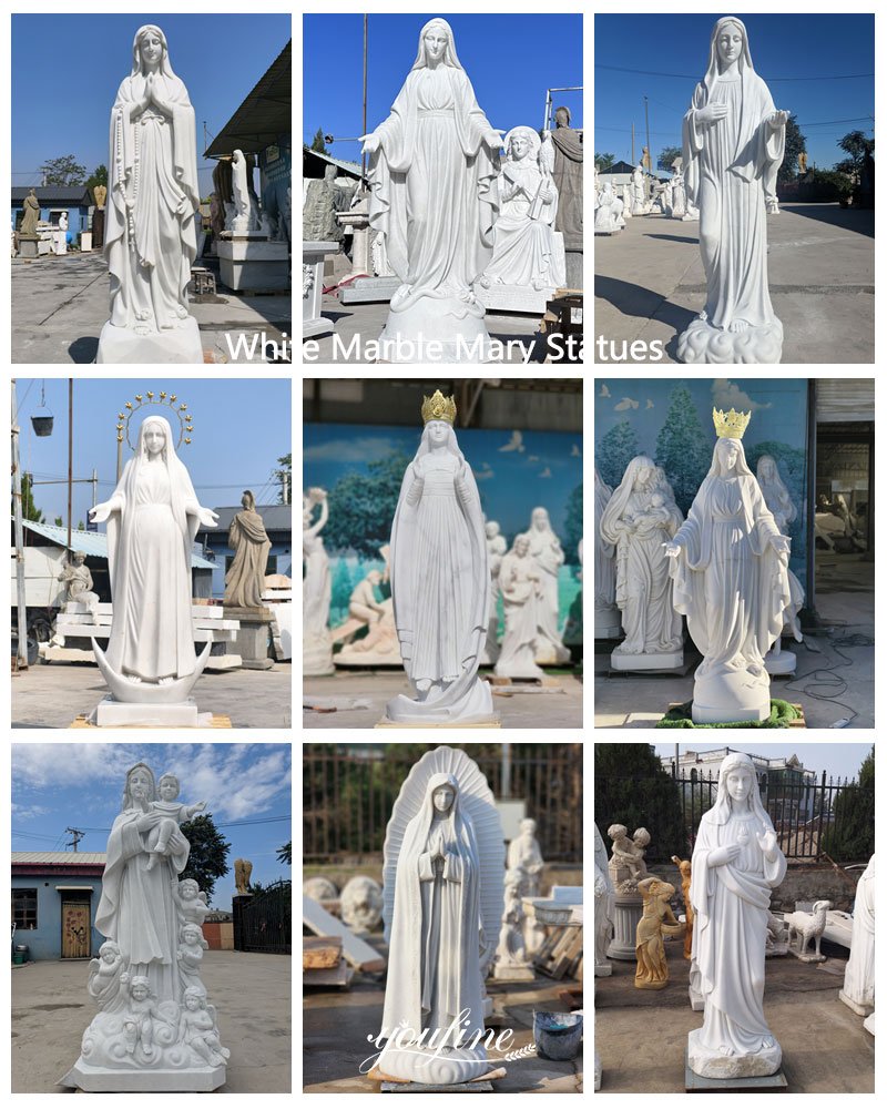 Mary white-statue