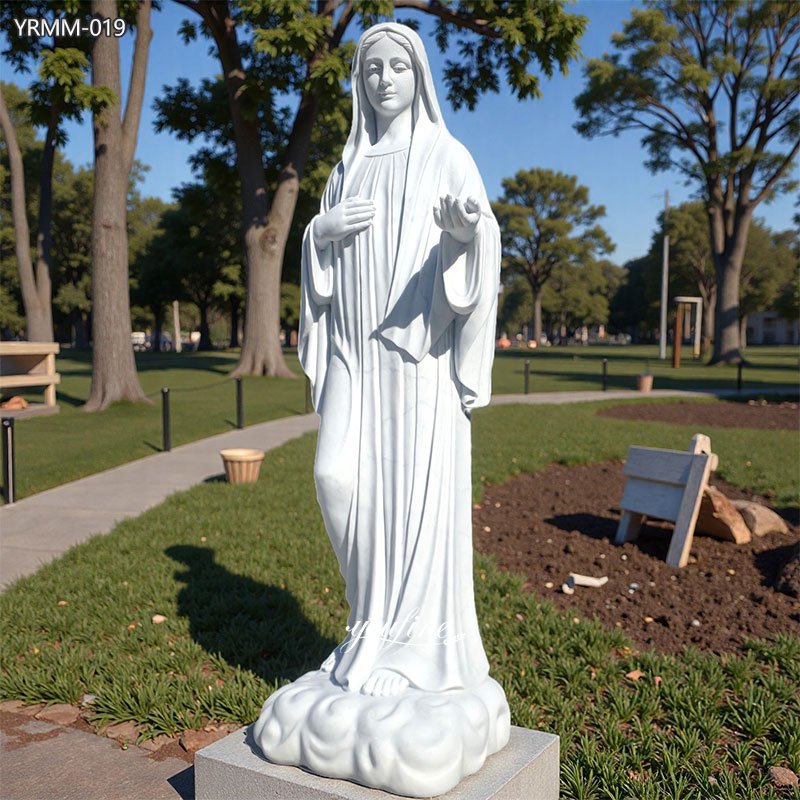 garden Marble Mary Statue