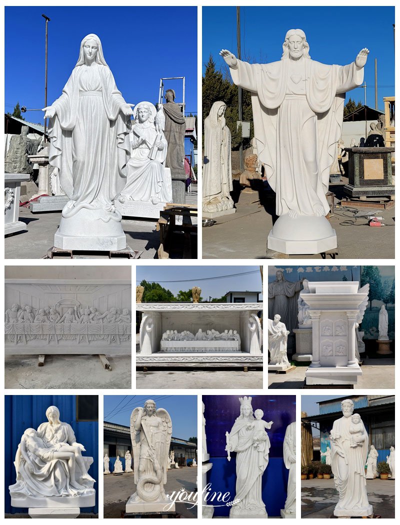 various marble religious-sculptures
