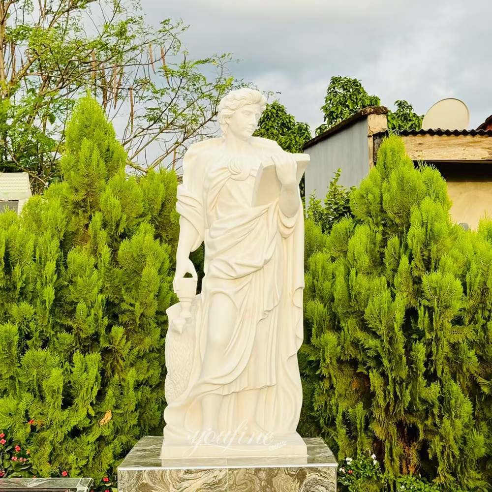 A marble sculpture of St. John