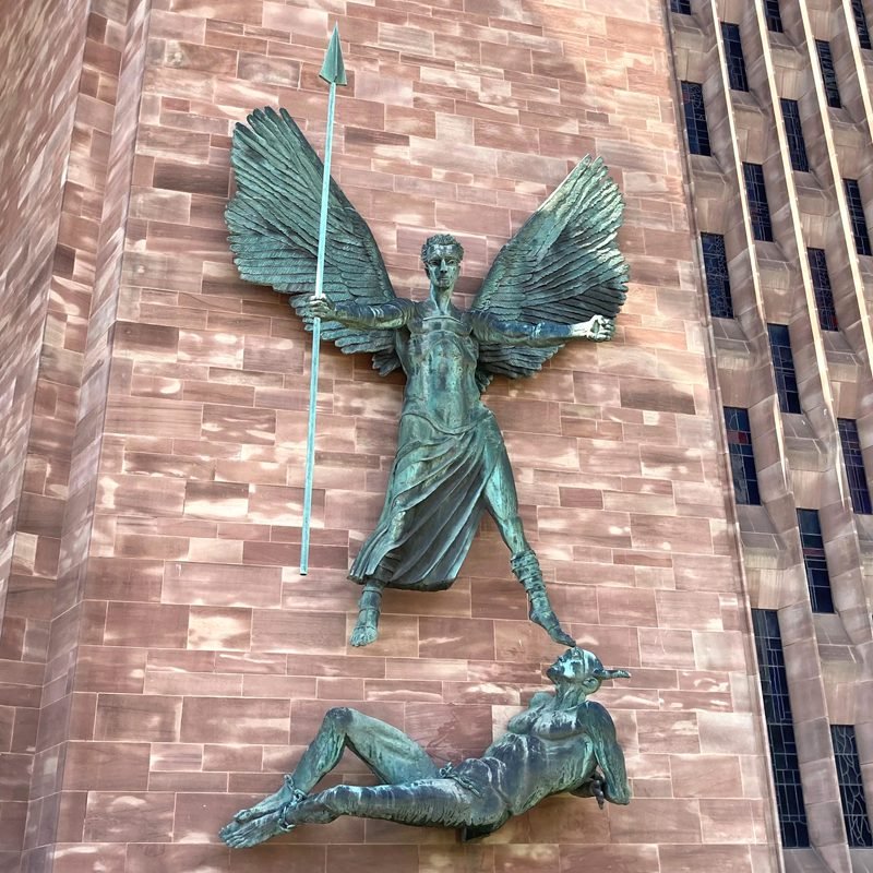 the famous Coventry Cathedral Statue
