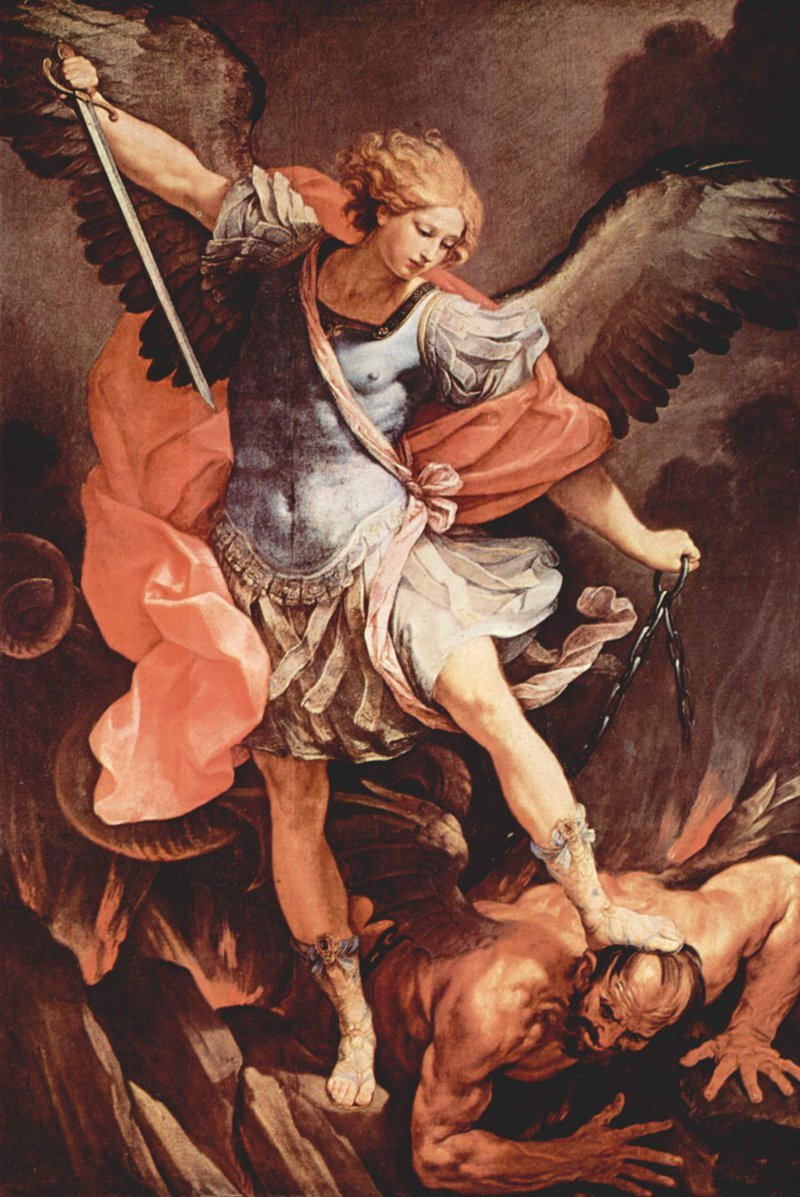 the famous Guido Reni Style the st. michael statue