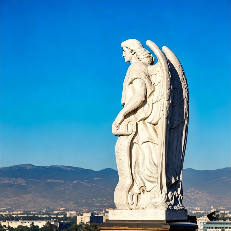 Archangel Michael Statue on the Tepeyac Hill, within the Basilica of Our Lady of Guadalupe complex, Mexico City