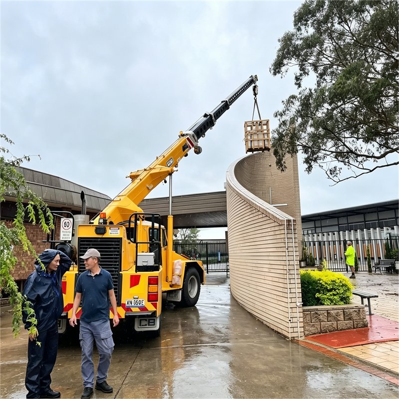 Installation site of custom Pietà statue for Australian client