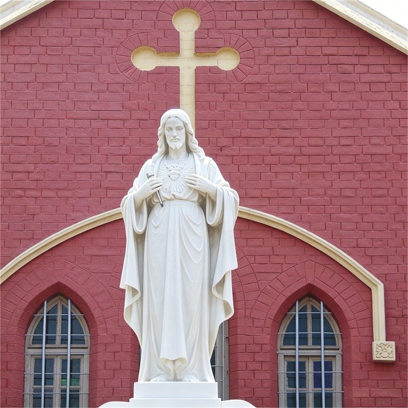 Sacred Heart of Jesus Christ statue at the Sacred Heart Church in Asansol, India