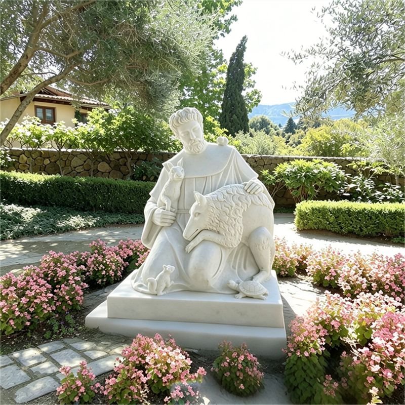 Saint Francis of Assis garden statue