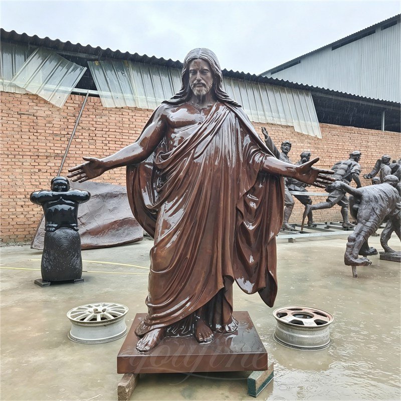 Bronze Open Arm Jesus Statue