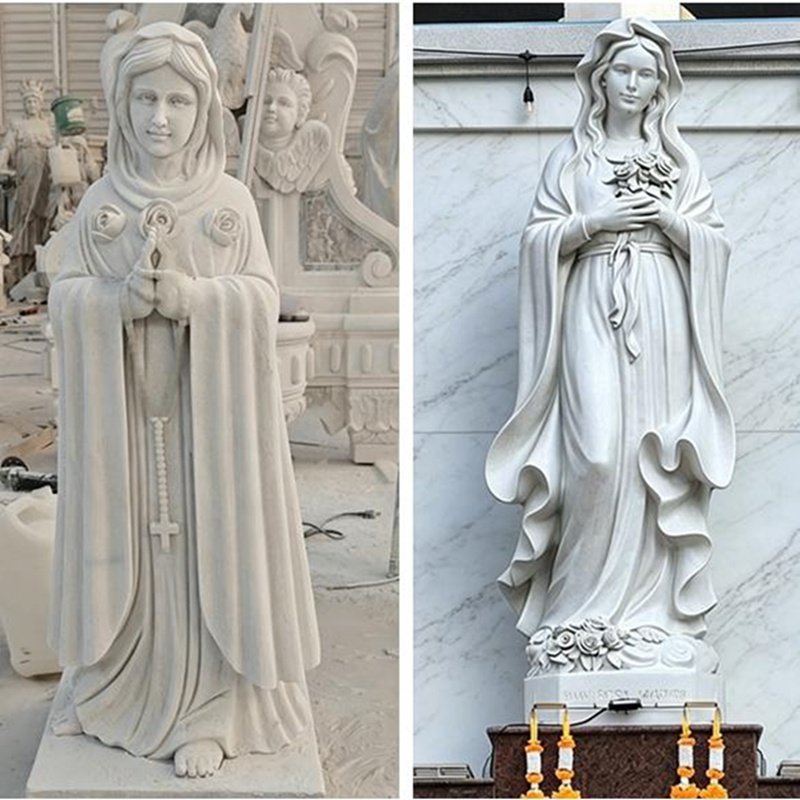 Maria Rosa Mystica statues