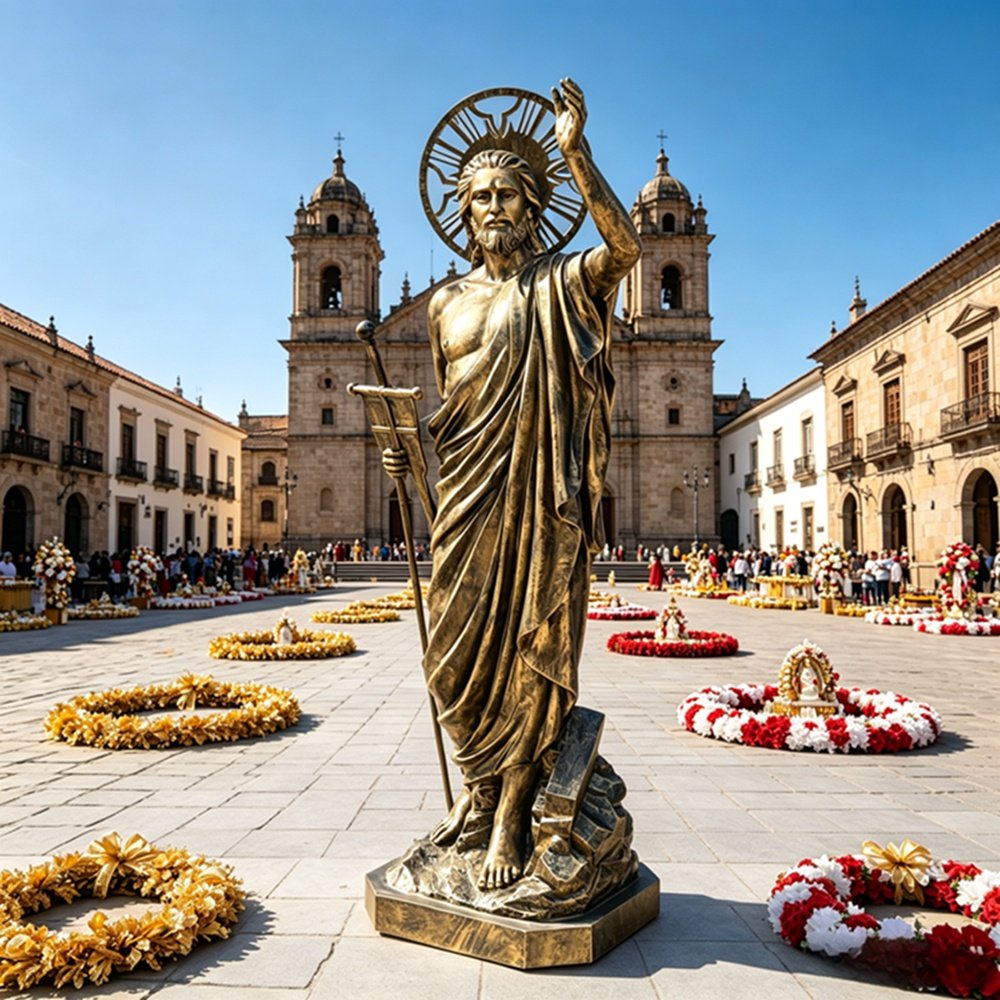 Bronze Statue of Risen Chirst